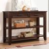 Console Sofa Table with 2 Storage Drawers and 2 Tiers Shelves