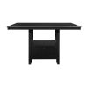 Charcoal Gray Finish Counter Height Table with Base Storage Casual Style Dining Kitchen Furniture 1pc