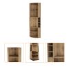 Avery Macadamia 5 Large Sheves Corner Bar Cabinet