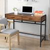 Old Wood Table with Two Small Drawers and Two Large Drawers ,Computer Desk  Used For Study Desk XH