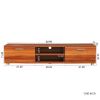 Walnut TV Stand for 70 Inch TV Stands, Media Console Entertainment Center Television Table