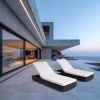 3 Pieces Outdoor PE Wicker Chaise Lounge Set,Rattan Reclining Chair Adjustable Backrest with Glass Table and Washable Cushions,Fully Assembled