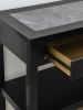 Garvine - Sintered Stone Sofa Table - Black
