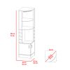 Isabelle 8-Bottle 2-Shelf Bar Cabinet White