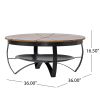 WOODEN & IRON COFFEE TABLE