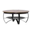 WOODEN & IRON COFFEE TABLE