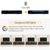 Extended, Minimalist Design TV stand with Color Changing LED Lights, Modern Universal Entertainment Center, High Gloss TV Cabinet for 90+ inch TV