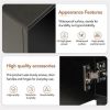 Extended, Minimalist Design TV stand with Color Changing LED Lights, Modern Universal Entertainment Center, High Gloss TV Cabinet for 90+ inch TV