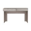 Computer Desk Aberdeen, Two Drawers, Light Gray Finish