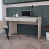 Computer Desk Aberdeen, Two Drawers, Light Gray Finish