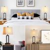 Table Lamp for Bedroom Set of 2 with 2 USB Ports and AC Power Outlet
