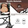 5-Piece Dining Table Set, 59" Wooden Sofa Side Table with Stabilizing Base, Rustic Brown Industrial Adjustable Height Chairs, Modern Bar Table and Cha