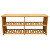 Oceanstar 10-Pair Bamboo Entryway Storage Bench