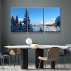 3 Panels Framed Winter Landscape Canvas Wall Art Decor,3 Pieces Mordern Canvas Decoration Painting for Office,Dining room,Living room