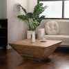 35.43"Vintage Style Ladder-Shaped Coffee Table, for Office, Dining Room and Living Room,Brown