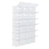 12-Tier Portable 72 Pair Shoe Rack Organizer 36 Grids Tower Shelf Storage Cabinet Stand Expandable for Heels, Boots, Slippers, White