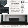 Light Luxury Retro Sofa Table with outlets