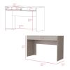 Computer Desk Aberdeen, Two Drawers, Light Gray Finish