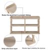Console Table with 3-Tier Open Storage Spaces And Roman Column Effect Support Legs,Narrow Sofa Entry Table for Living Room