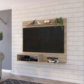 Cabos Floating Entertainment Center For TVÂ´s up 55"; One Upper Shelf; Two Shelves (Color: Light Pine)