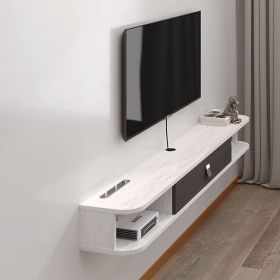 Wall TV Stand, Floating TVs Console Media Entertainment, Under TVs Shelf, Wall TV Stand (Color: Grayish-white)